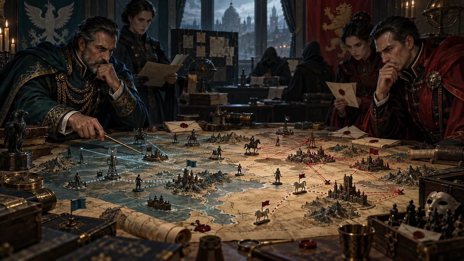 Rival empires contest scouts signals and decoys